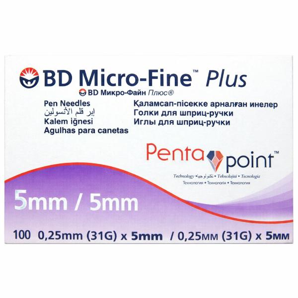 BD Micro-Fine Plus Kalem İğnesi 0,25 mm (31G) x 5 mm